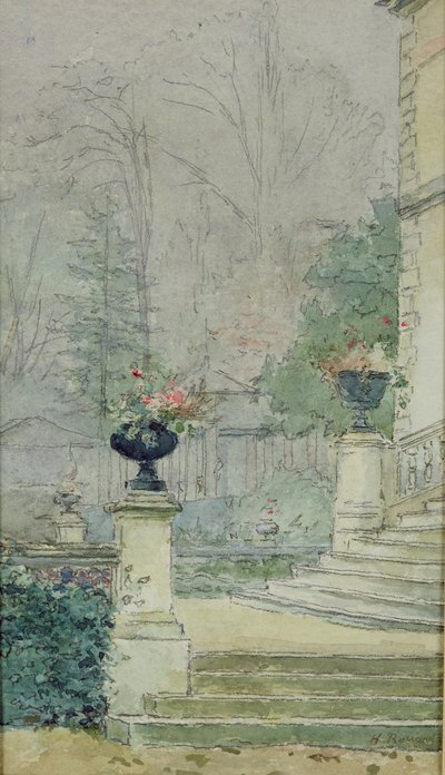 The Steps of Les Fourneaux at Melun by Henri Rouart